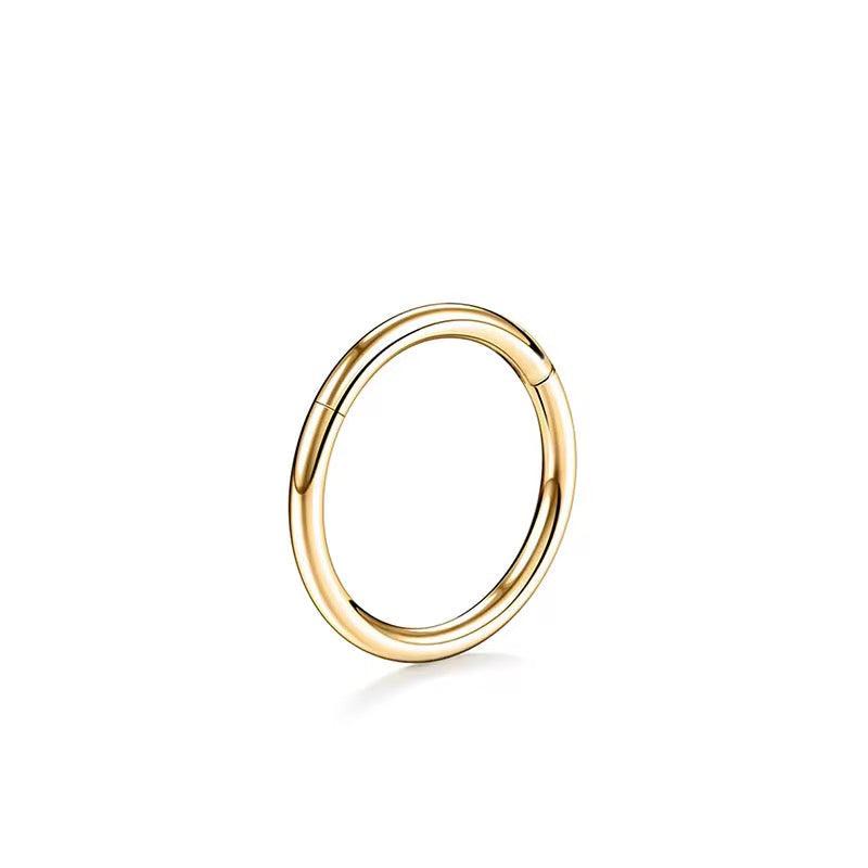 Hoop earring piercing