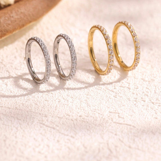 Hoop earring piercing