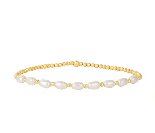 La Mixed Pearl Bracelet 6"