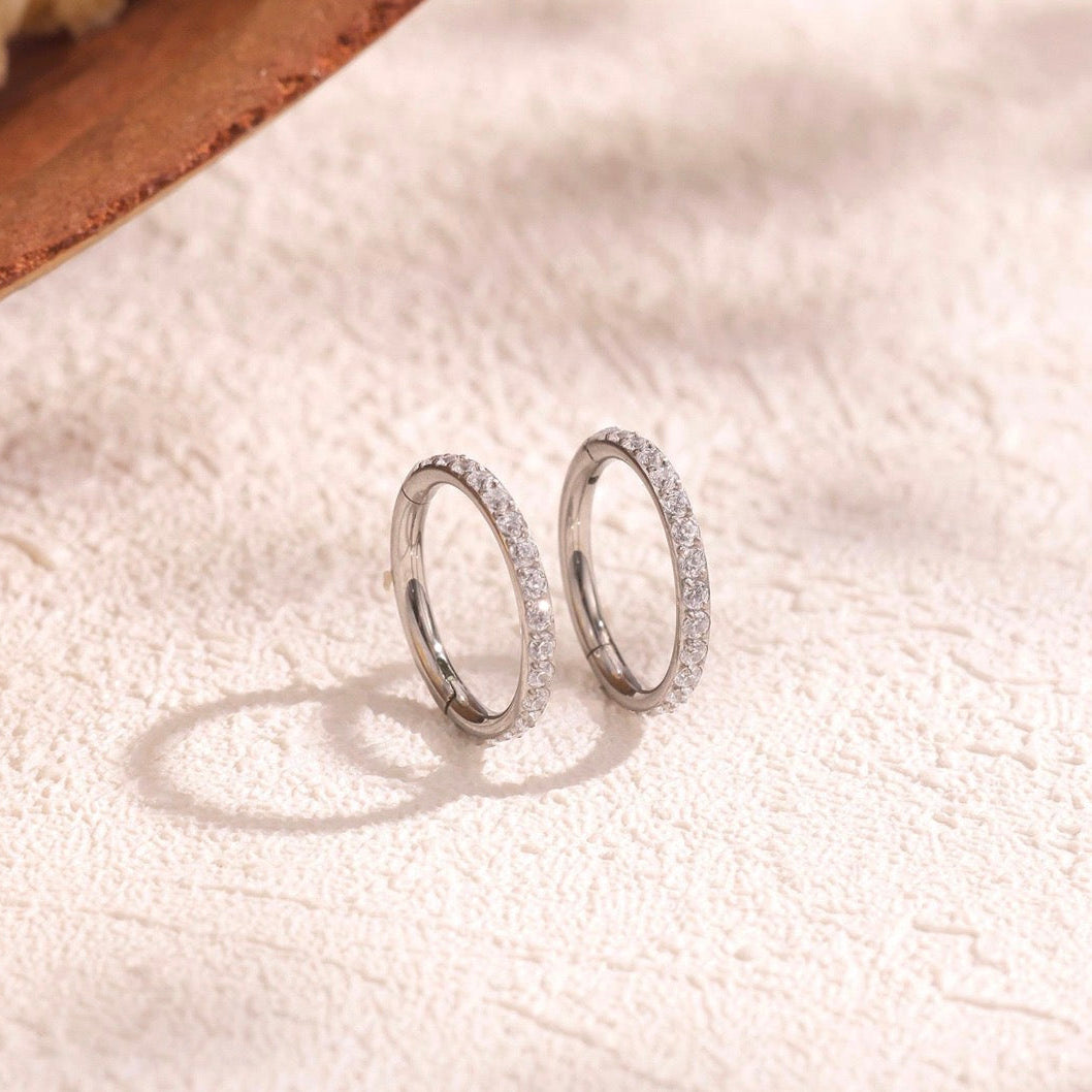 Hoop earring piercing