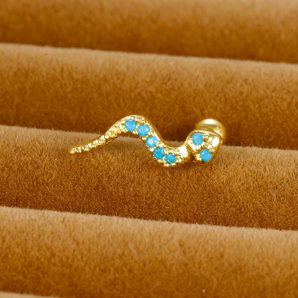 Indigo Blue piercing earring