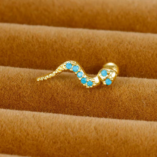 Indigo Blue piercing earring